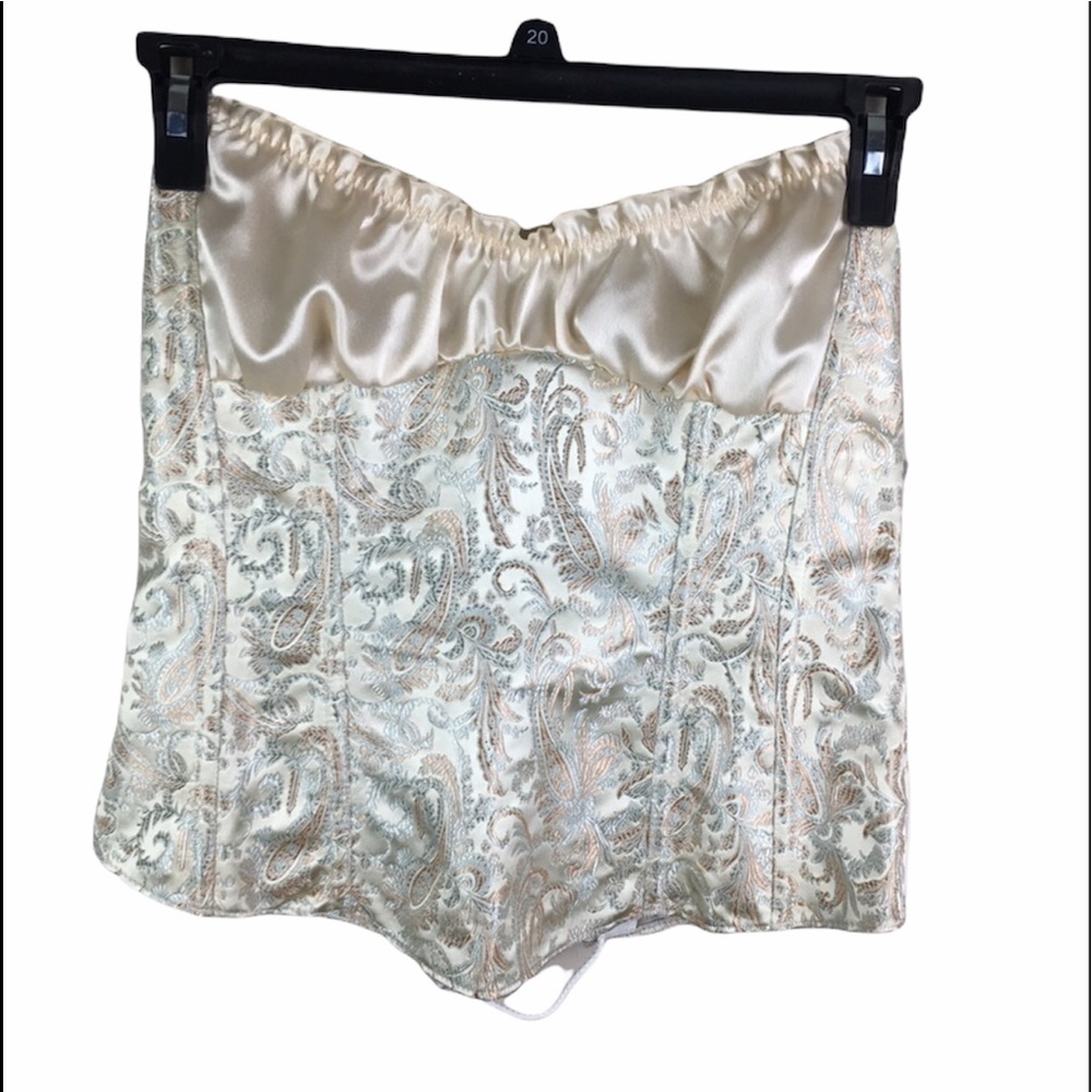 Tesa floral brocade strapless corset